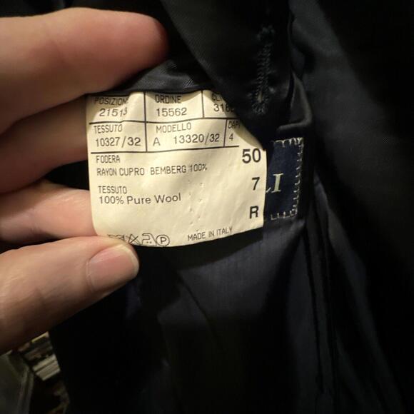 Canali Blazer Jacket Mens 50 it 40 us Black Casual Wool - Picture 6 of 8